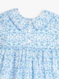 JoJo Maman Bébé Baby Floral Print Tea Dress, Blue