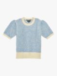 Radley Sloane Street Short Sleeve Wool Blend Jumper, Blue