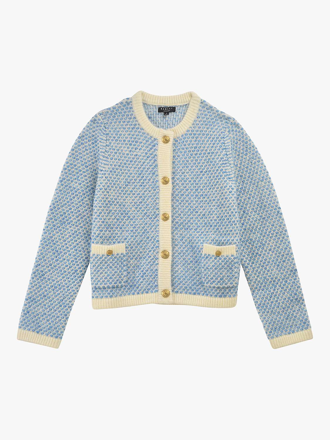 Buy Radley Sloane Street Knitted Jacket, Blue Online at johnlewis.com