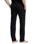 Ralph Lauren Signature Pony Jersey Lounge Pants, Black/White