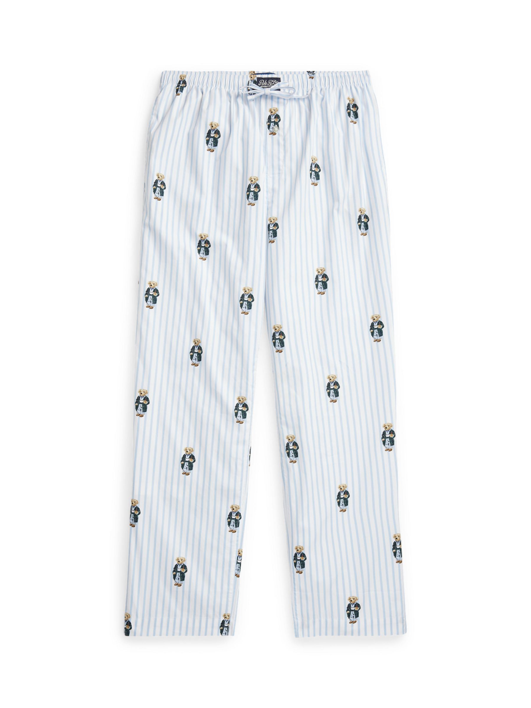 Polo Ralph Lauren Navy Ski Bear Cotton Jersey 2 Piece Pajama Sleep Set New