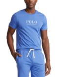 Ralph Lauren Logo Cotton Jersey Sleep Shirt, Blue/White
