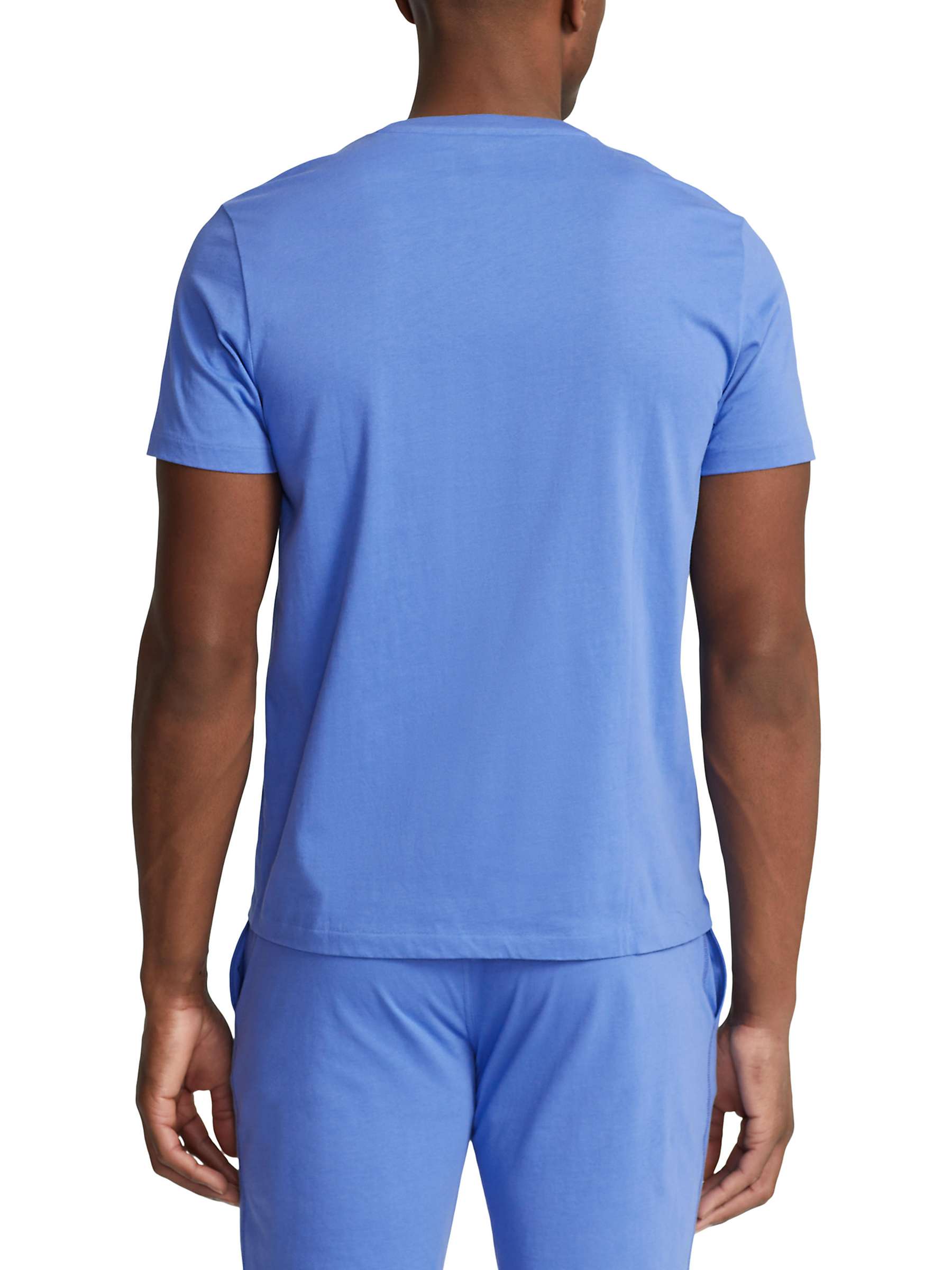Buy Ralph Lauren Logo Cotton Jersey Sleep Shirt, Blue/White Online at johnlewis.com