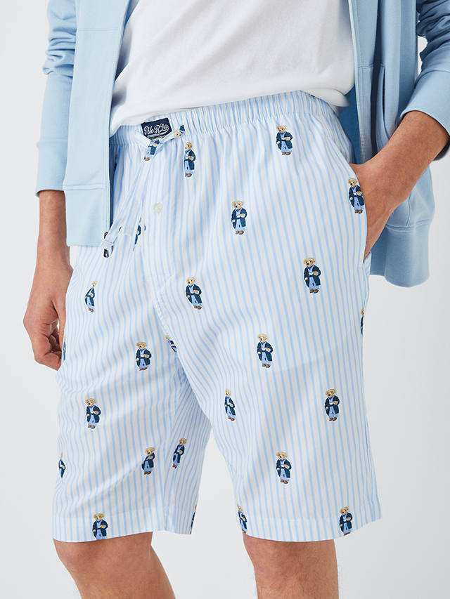 Ralph Lauren Bear Woven Stripe Shorts, Blue/Multi