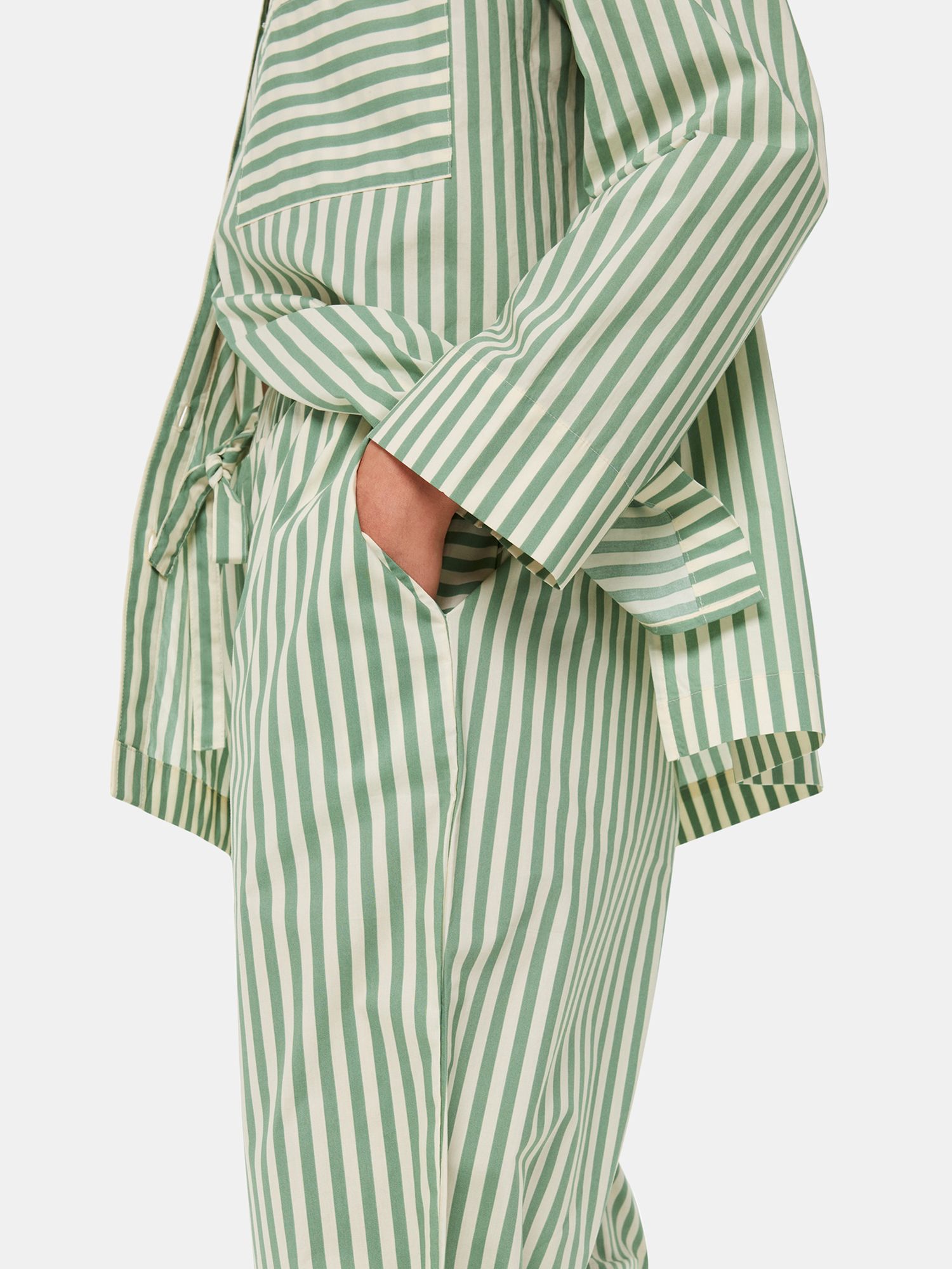 Buy Whistles Cotton Stripe Pyjama Bottoms Online at johnlewis.com