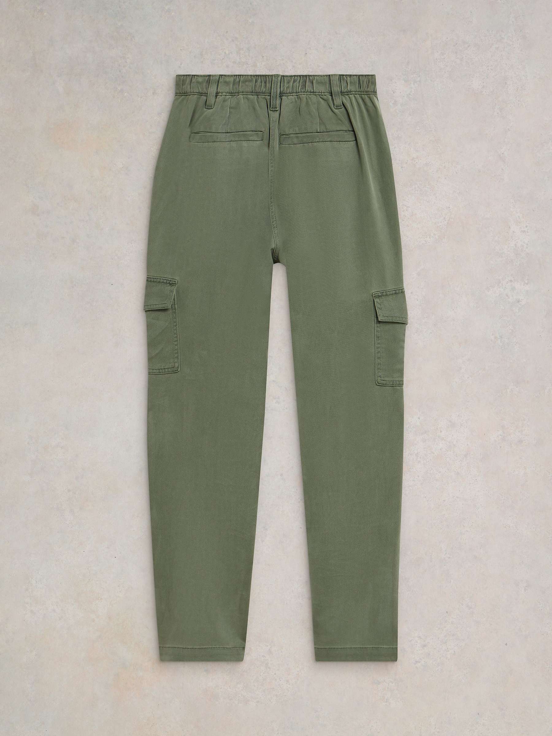 Buy White Stuff Arlo Tencel Cargo Trousers, Mid Green Online at johnlewis.com