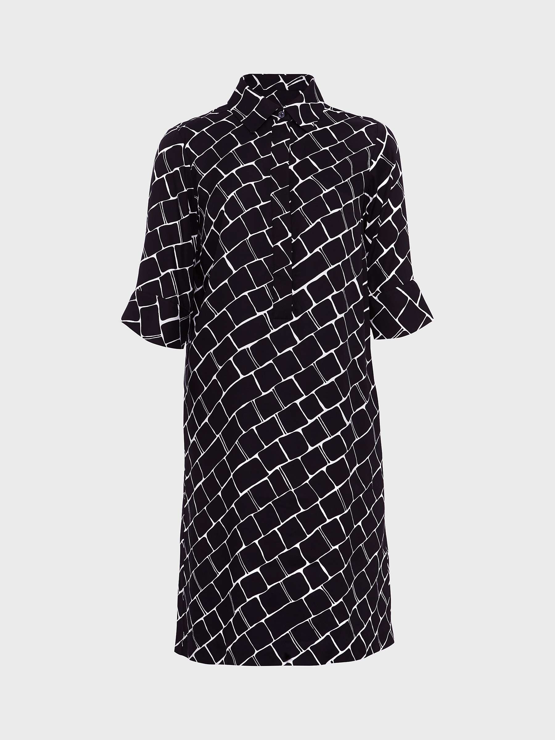 Buy Hobbs Marciella Dress, Black/White Online at johnlewis.com