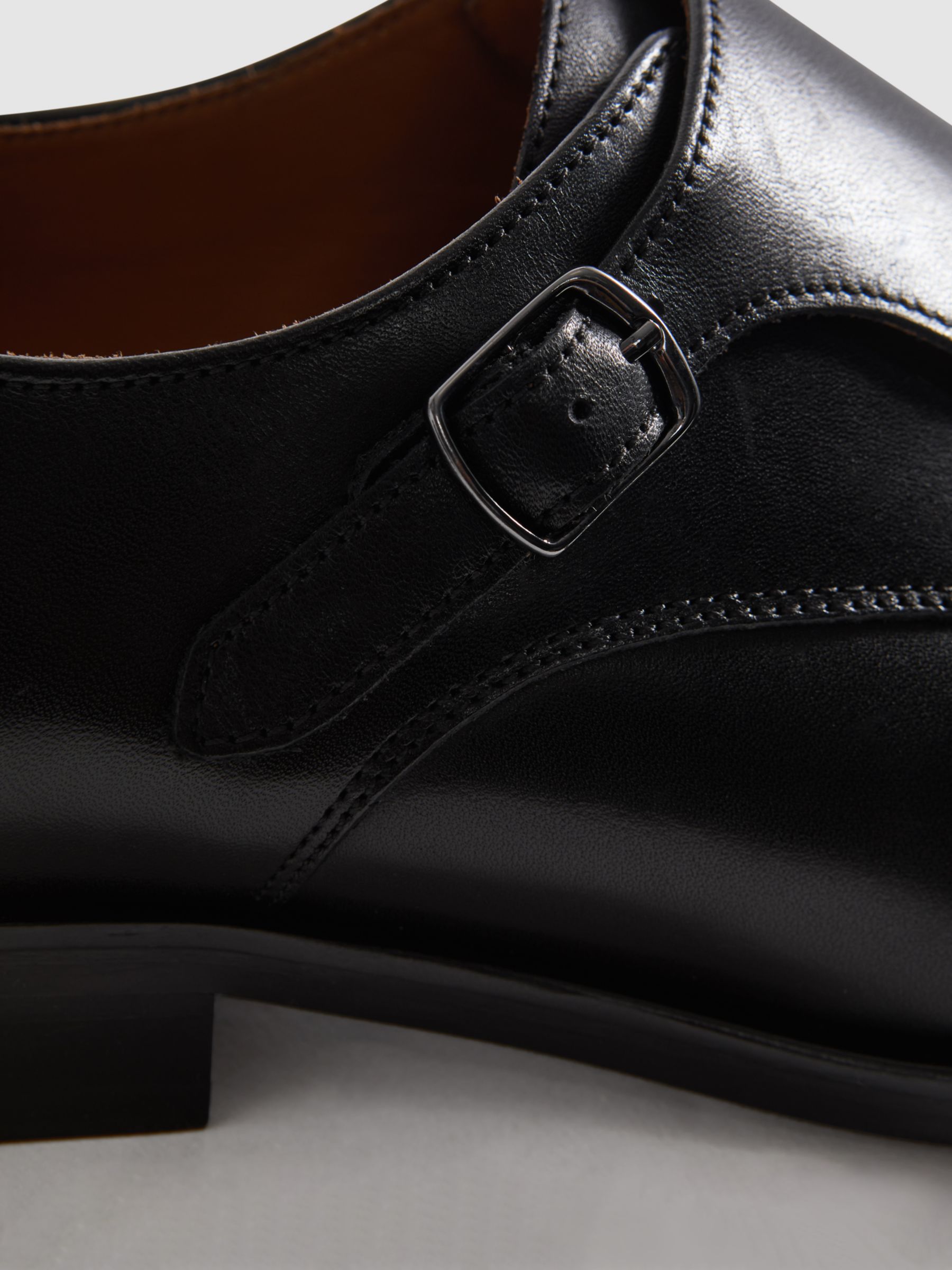 Reiss Amalfi Monk Shoes, Black, 11
