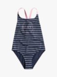 Roxy Kids' Nico Stripe Swimsuit, Naval Academy