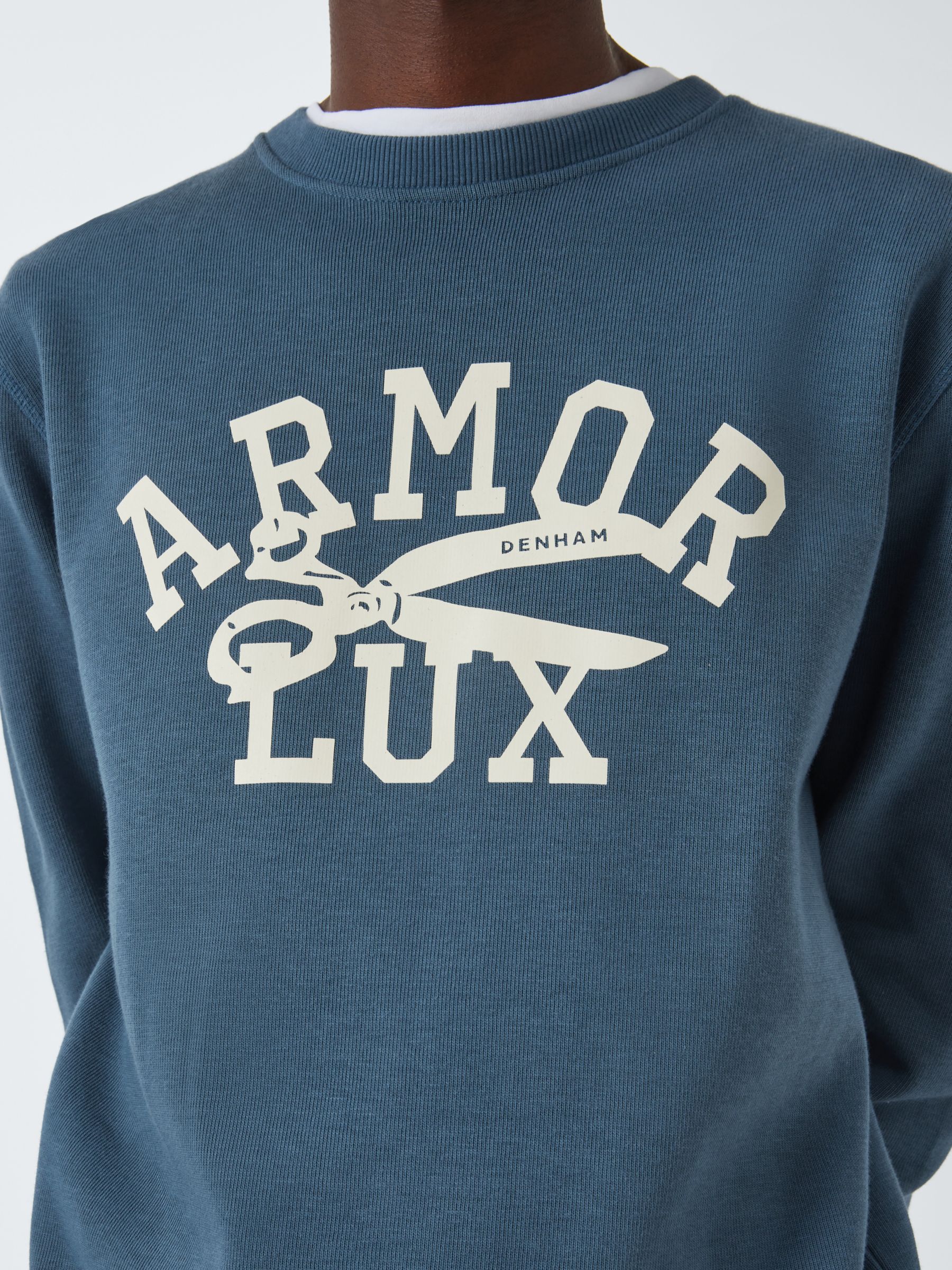 Armor Lux x Denham Long Sleeve Jumper, Blue, M
