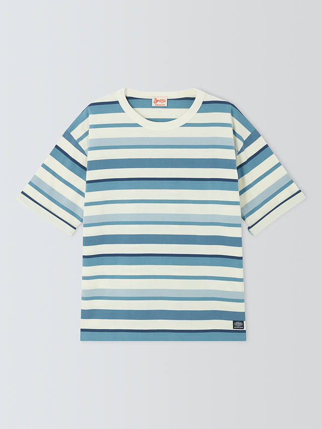 Armor Lux x Denham Comfort Stripe Shirt, White/Blue