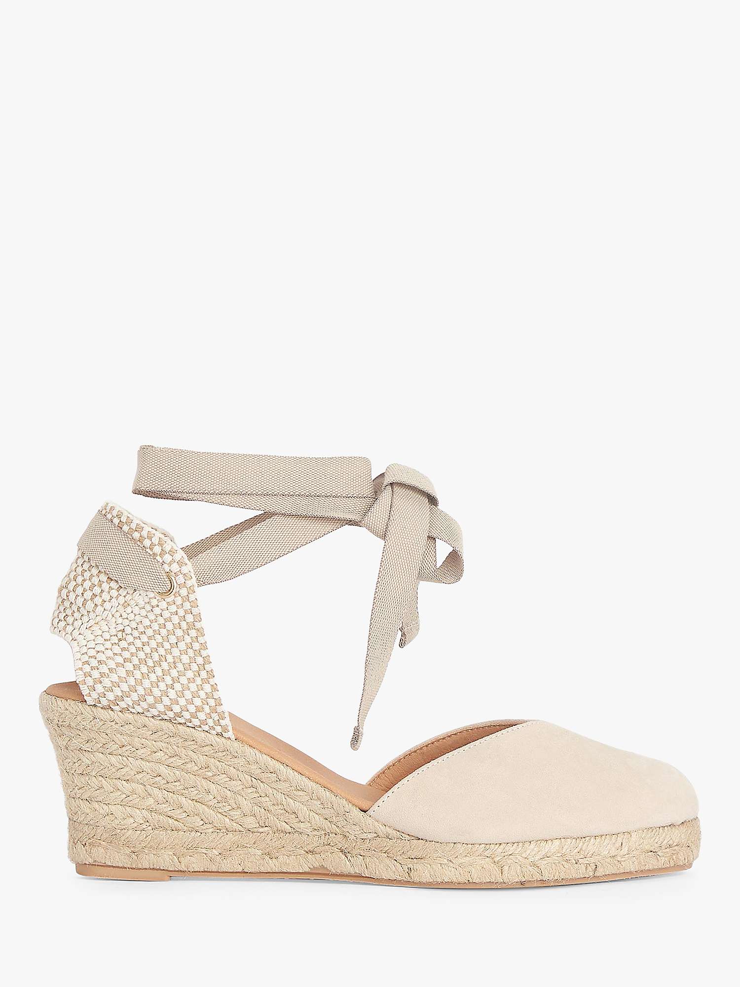 Buy Barbour Juana Wedge Heel Espadrilles, Beige Online at johnlewis.com