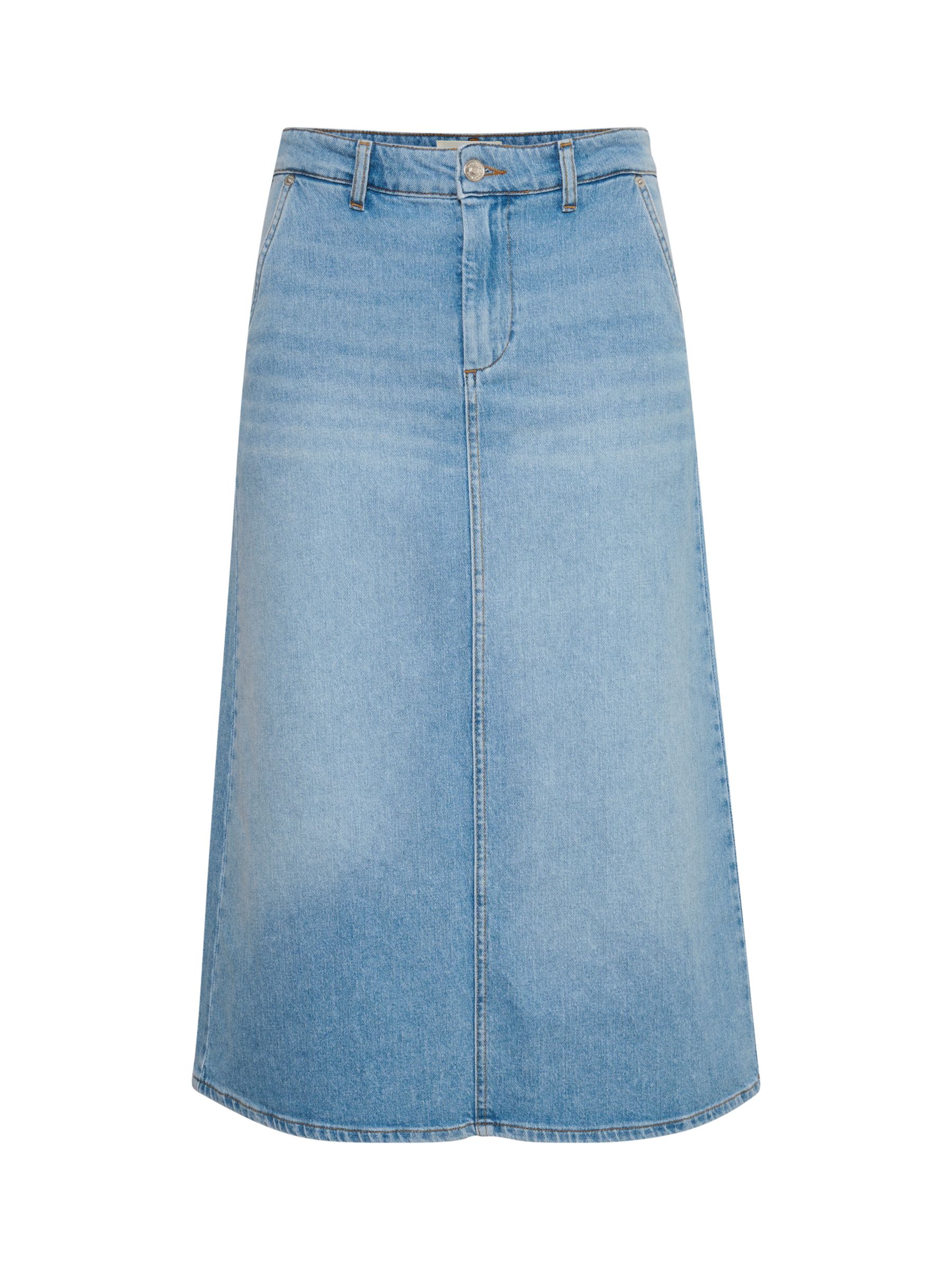 Buy Part Two Siya A-Shape Denim Skirt, Light Blue Denim Online at johnlewis.com
