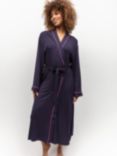 Cyberjammies Avery Piped Jersey Dressing Gown, Navy
