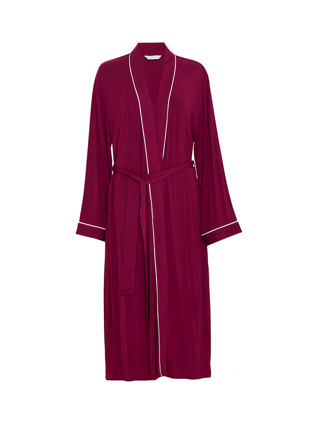 Cyberjammies Avery Piped Jersey Dressing Gown, Magenta