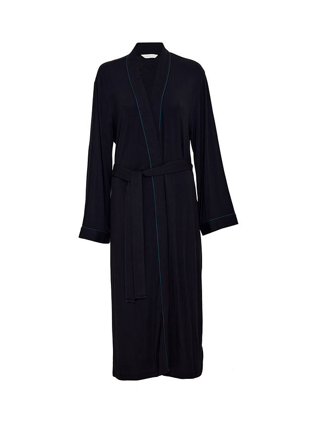 Cyberjammies Avery Piped Jersey Dressing Gown, Black