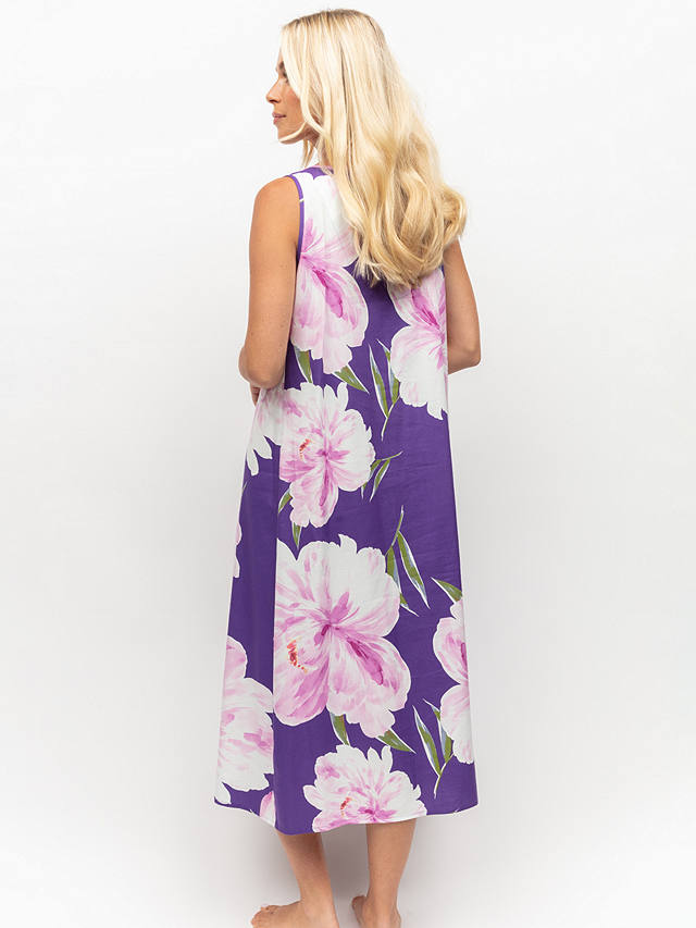 Cyberjammies Floral Sleeveless Nightdress, Purple/Multi
