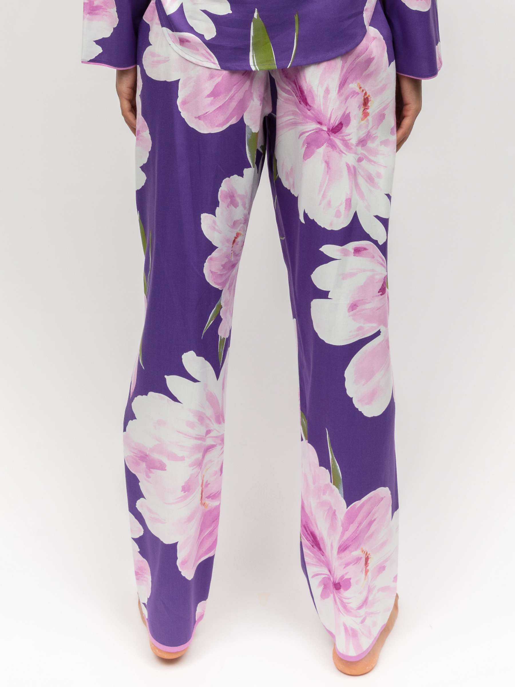 Buy Cyberjammies Valentina Floral Print Pyjama Bottoms, Purple Online at johnlewis.com