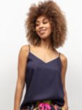 Cyberjammies Modal Trim Pyjama Camisole Top, Navy