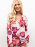 Cyberjammies Floral Print Shirt Pyjama Top, Cream/Multi