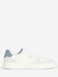Barbour Celeste Leather and Suede Trainers, White/Silver