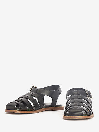 Barbour Macy Leather Sandals, Black
