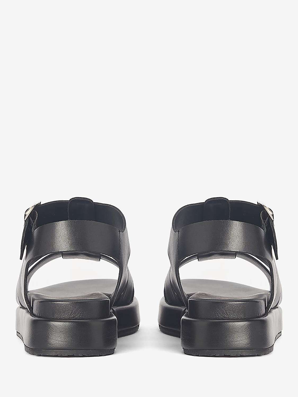 Buy Barbour Charlene Leather Sandals, Black Online at johnlewis.com