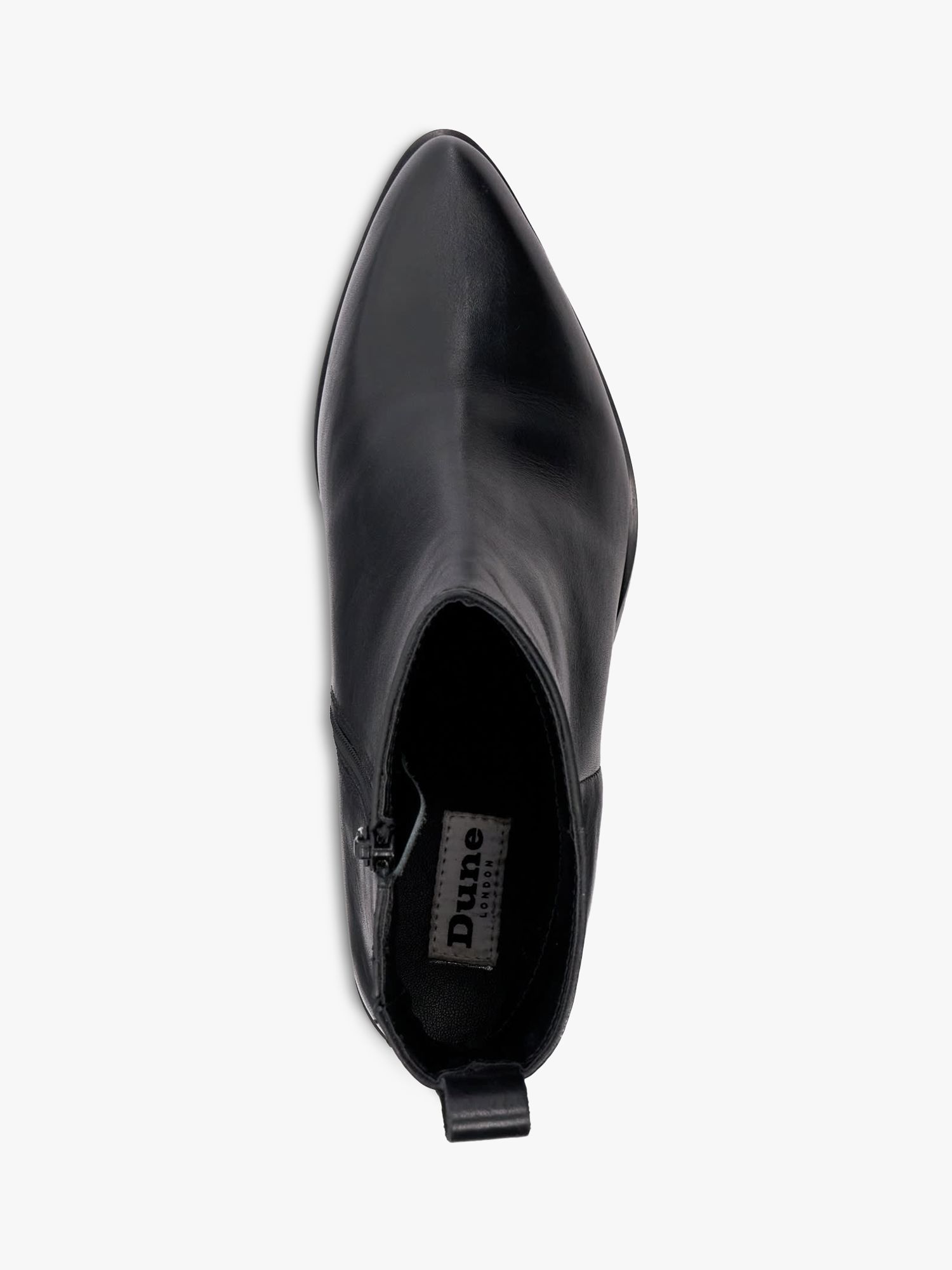 Dune Papz Leather Ankle Boots, Black-leather at John Lewis & Partners