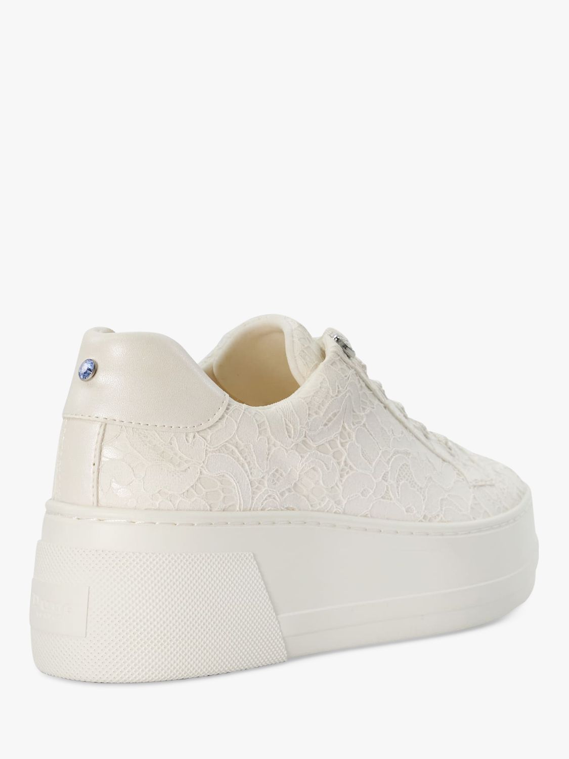 Buy Dune Bridal Collection Embraced Lace Flatform Trainers, Ivory Online at johnlewis.com