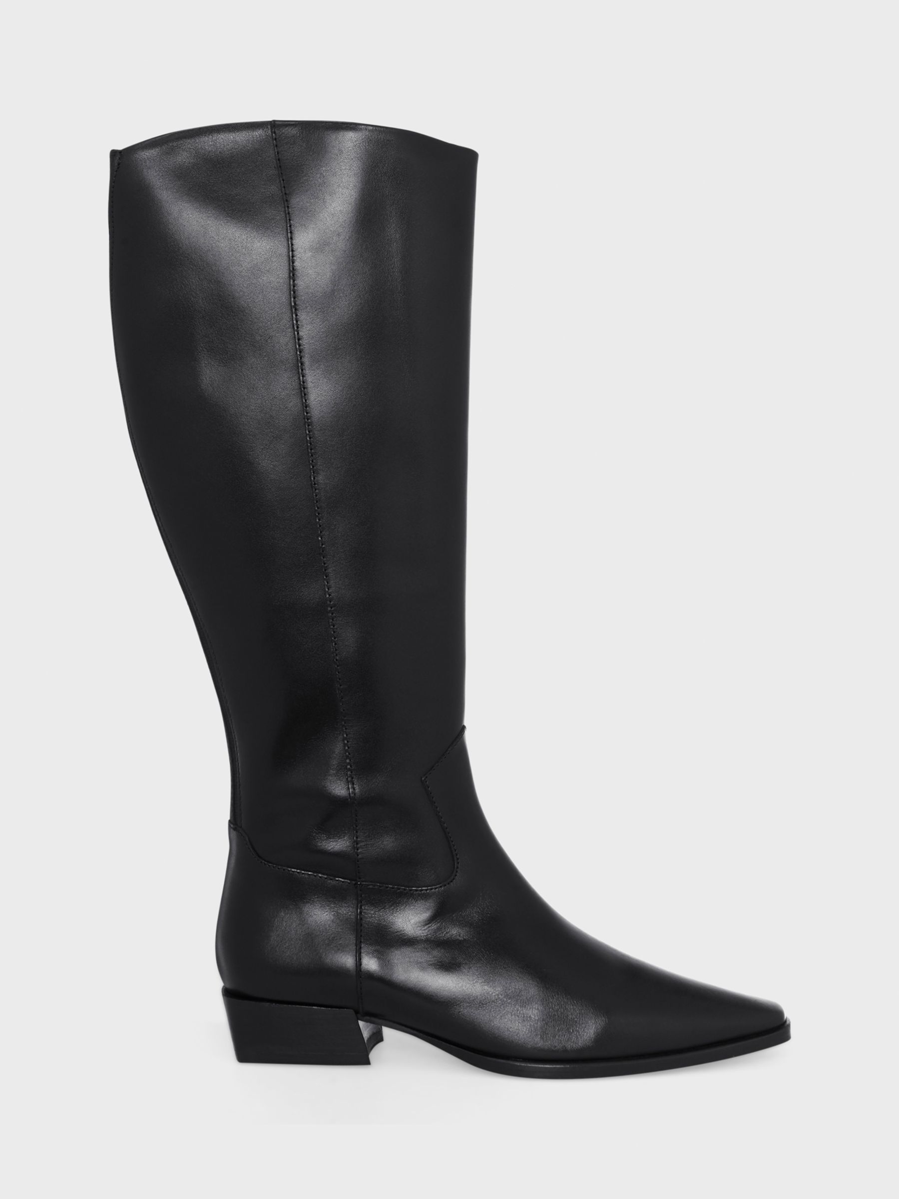 Hobbs Rosanna Western Leather Knee Boots, Black