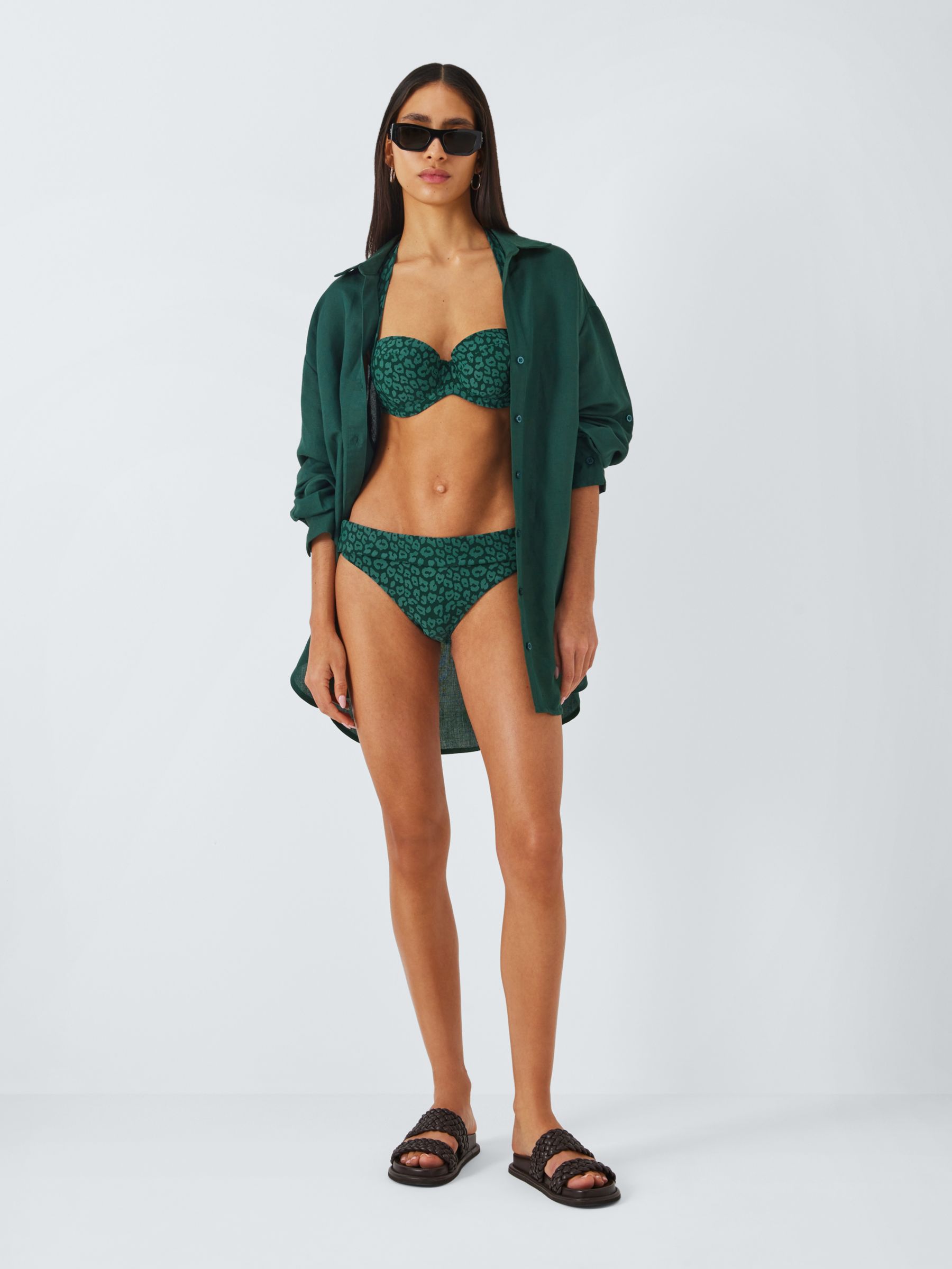 Buy John Lewis Bermuda Sling Bikini Top, Dark Green Online at johnlewis.com