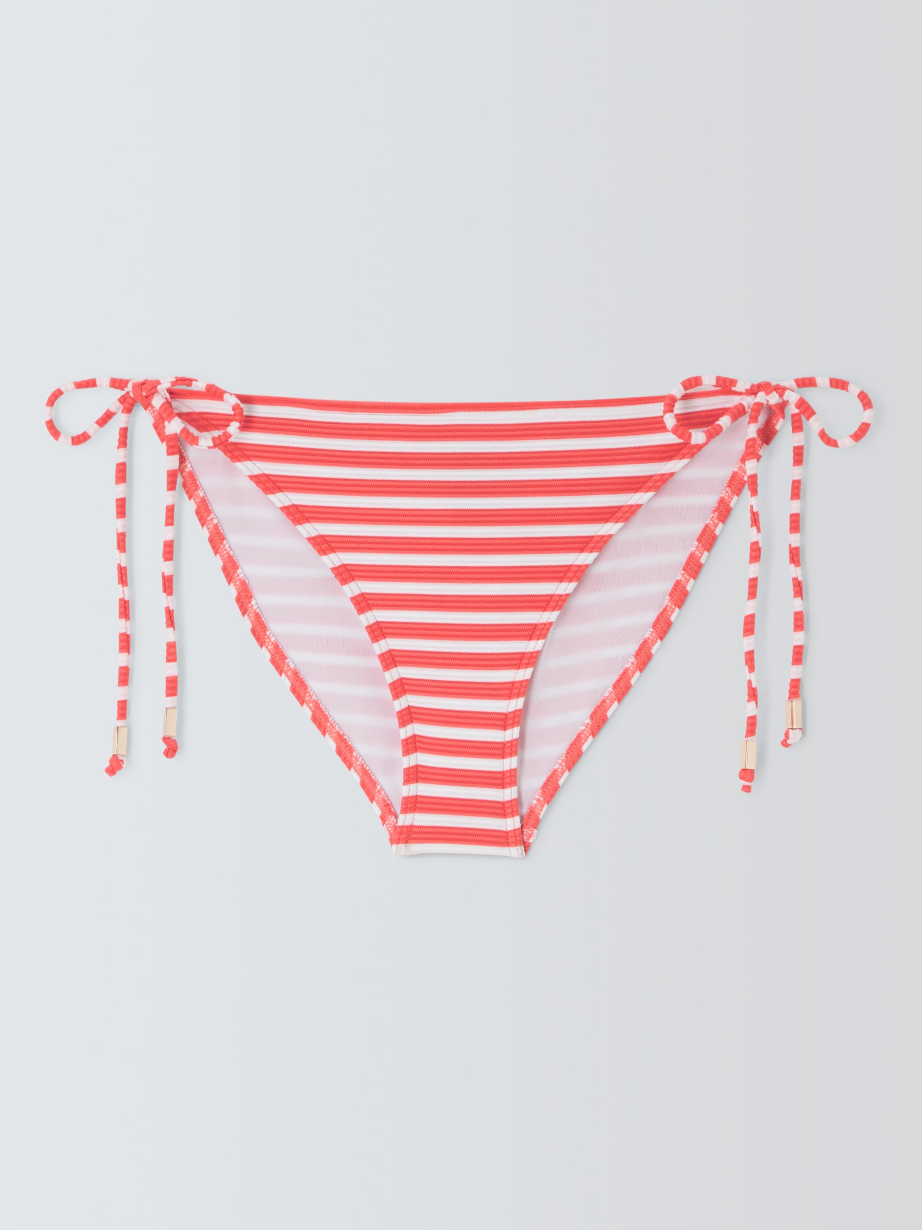 Buy John Lewis Nirvana Stripe Bikini Bottoms, Pink Coral Online at johnlewis.com