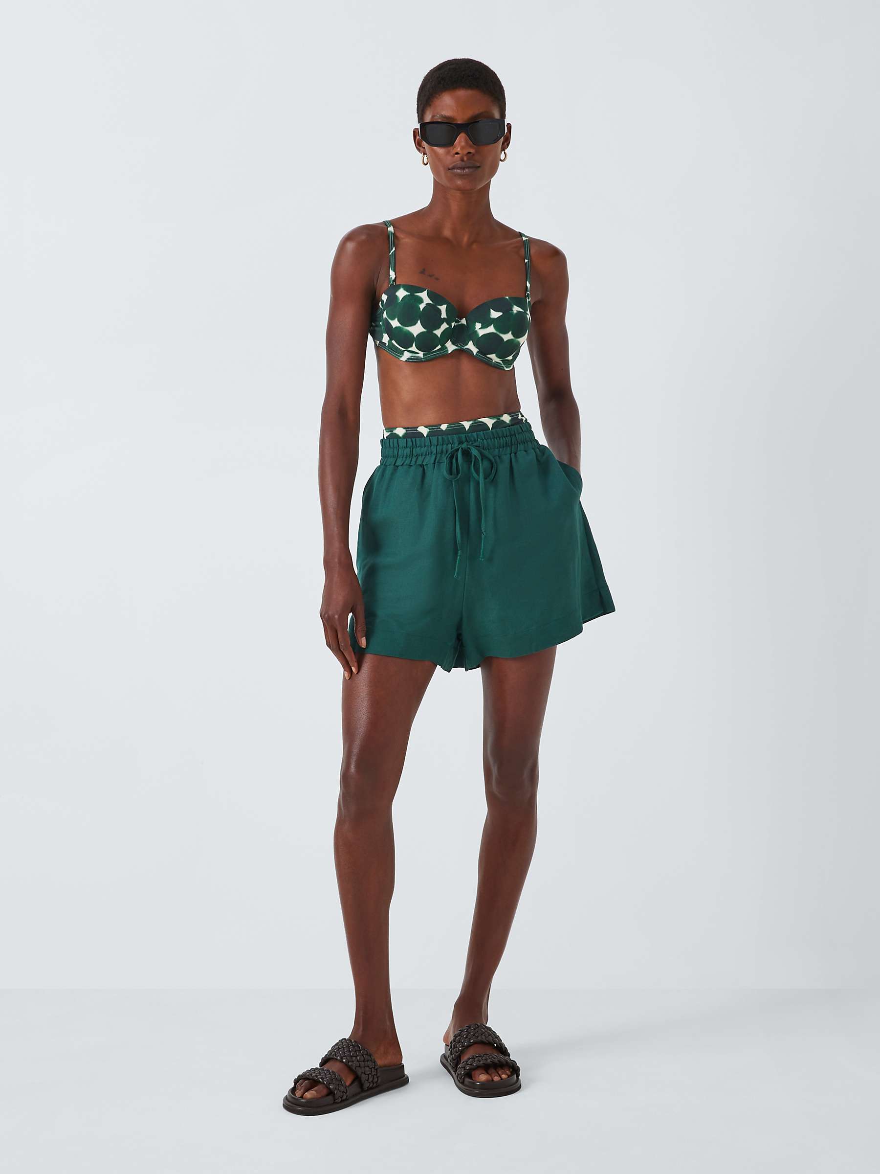Buy John Lewis Haze Spot Multiway Bikini Top, Dark Green Online at johnlewis.com