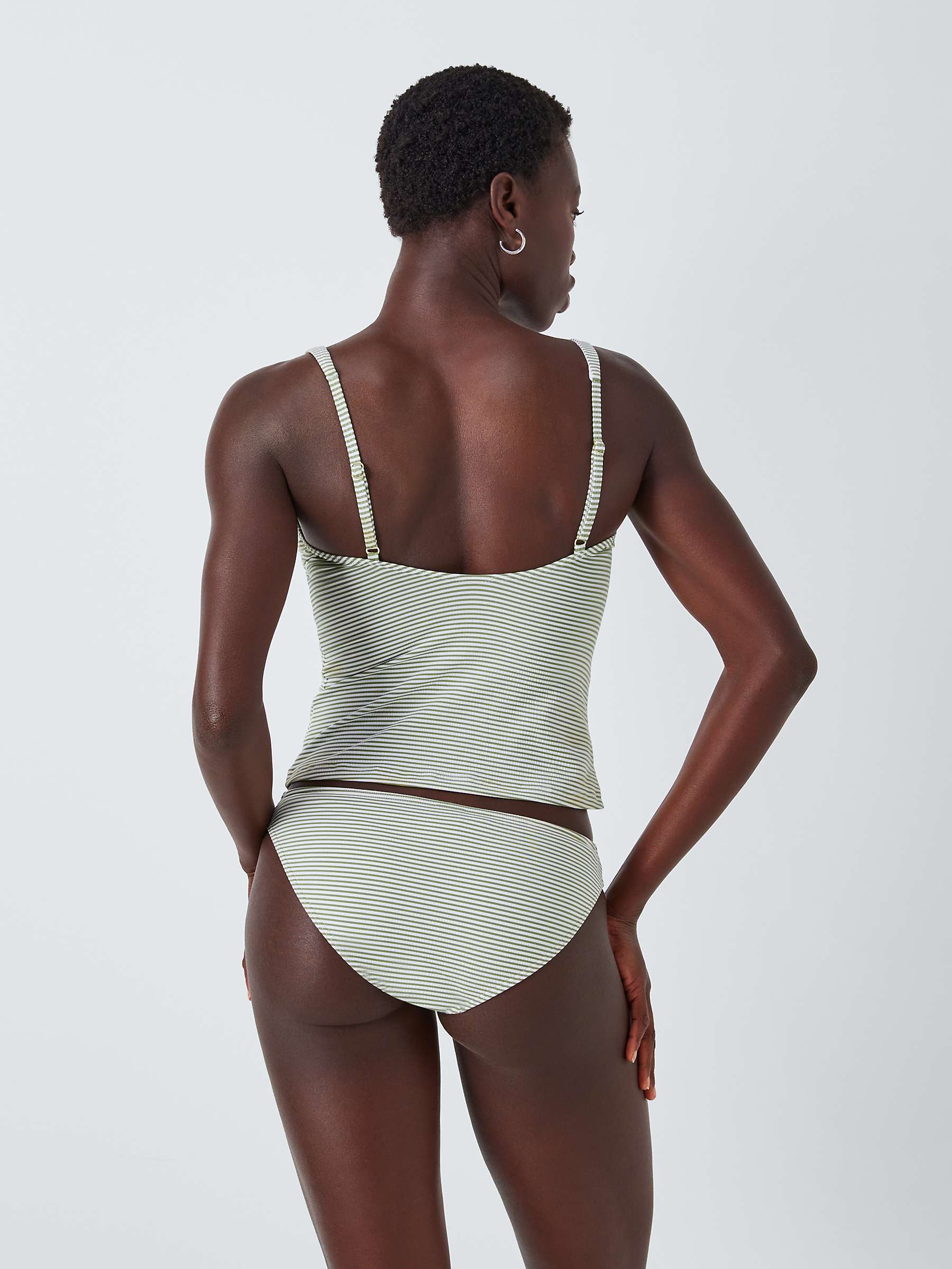 Buy John Lewis St Tropez Stripe Bikini Bottoms, Khaki Online at johnlewis.com
