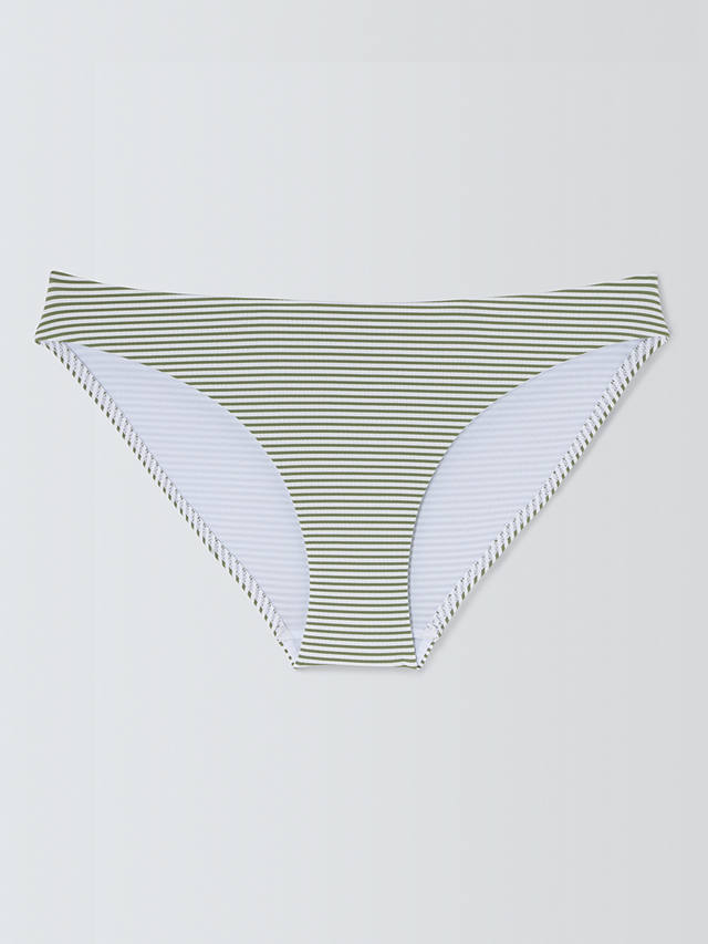 John Lewis St Tropez Stripe Bikini Bottoms, Khaki