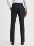 Reiss Deal Wool Blend Jacquard Suit Trousers, Navy, Navy