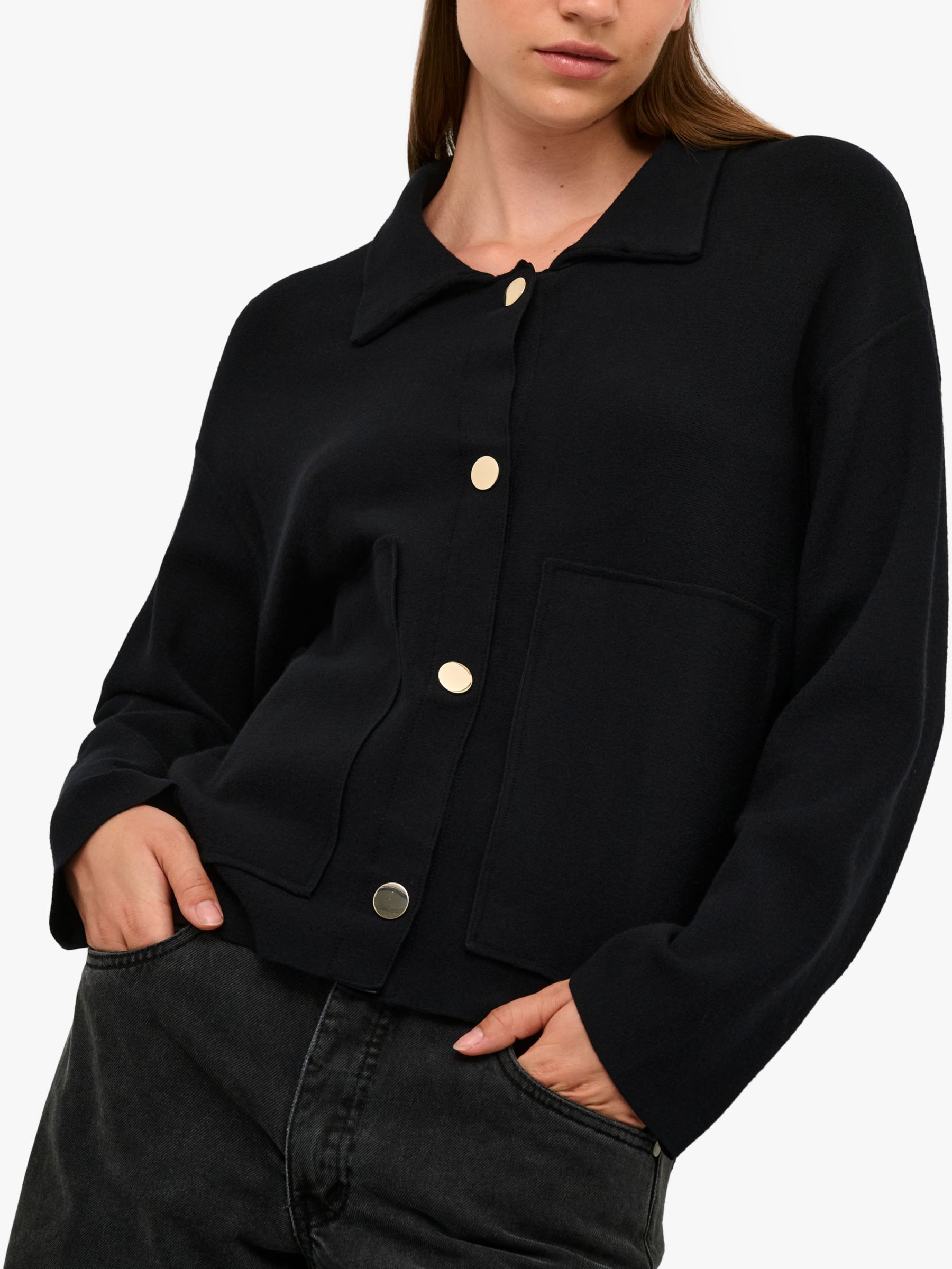 Buy MY ESSENTIAL WARDROBE Blossom Cardigan, Black Online at johnlewis.com