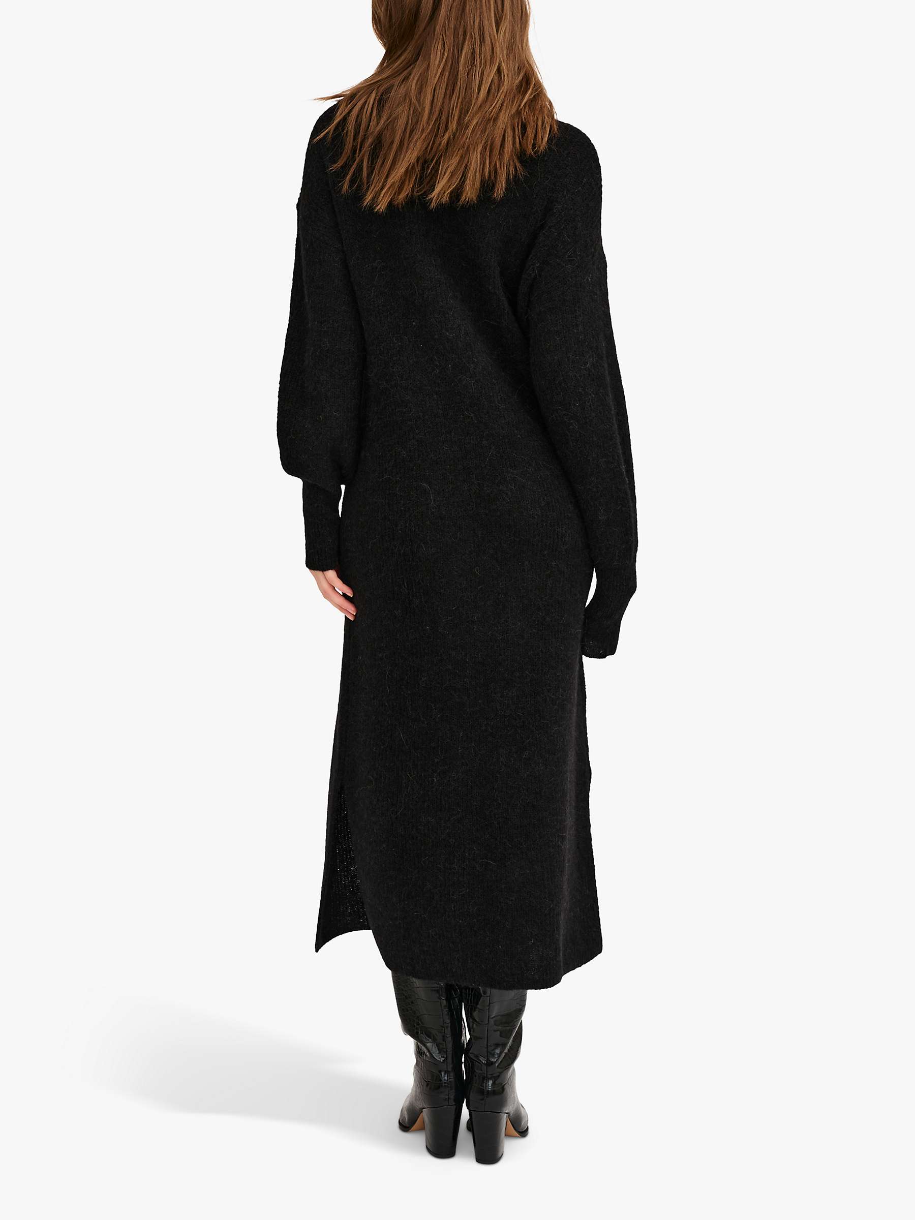 Buy MY ESSENTIAL WARDROBE Julie Knitted Midi Dress, Black Online at johnlewis.com