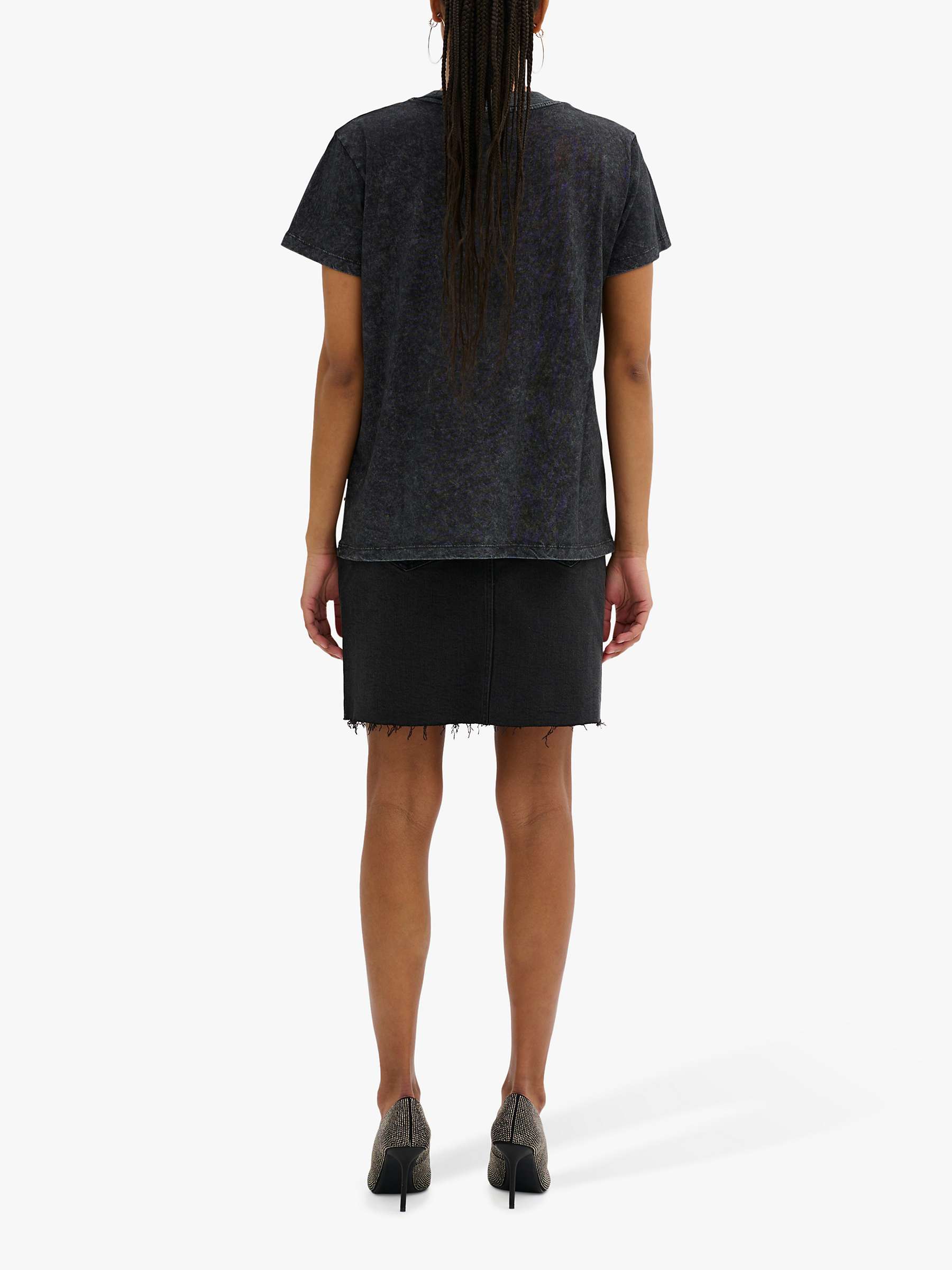 Buy MY ESSENTIAL WARDROBE Hanne Rhinestone T-Shirt, Black Wash Online at johnlewis.com