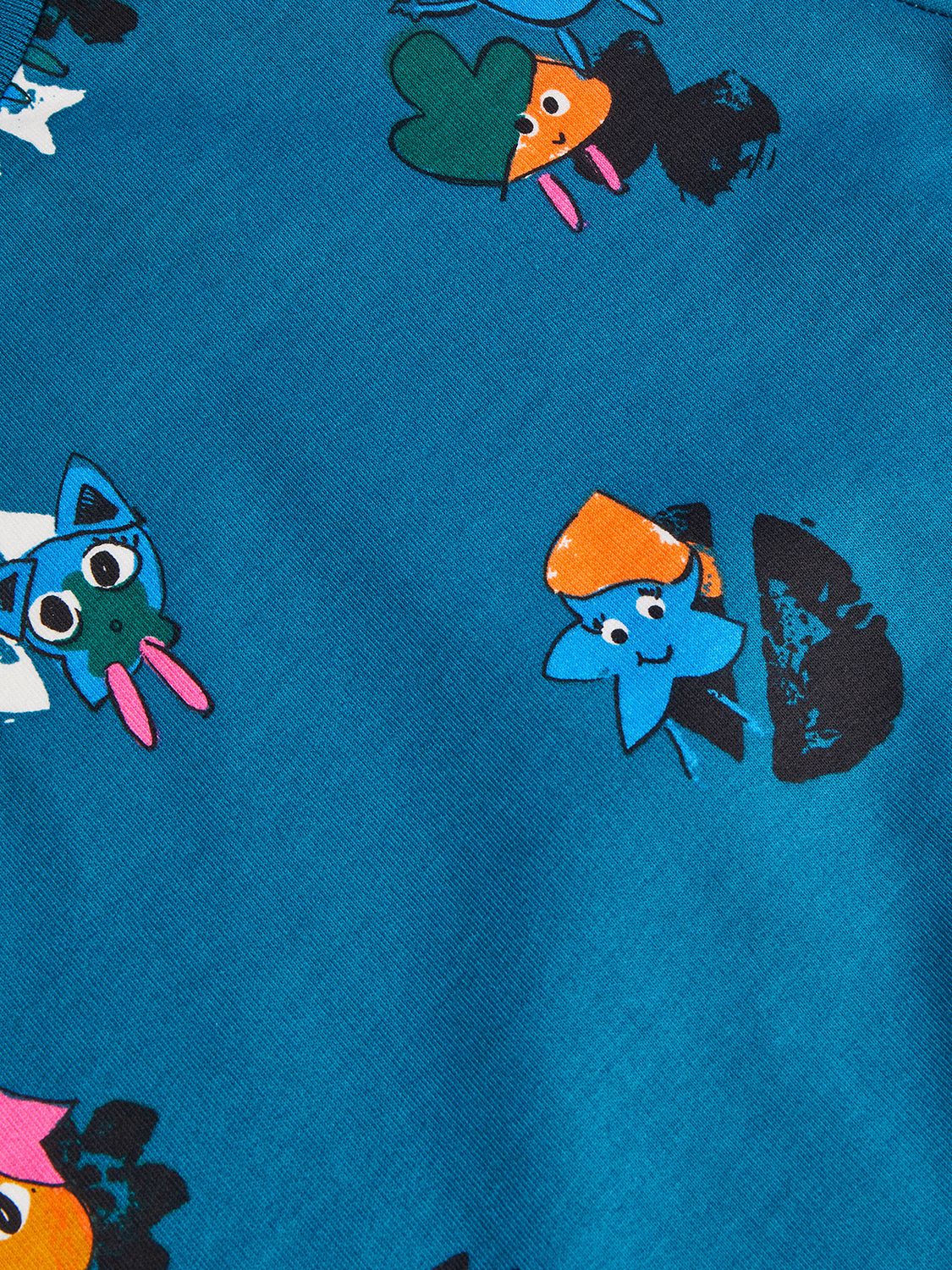 Monsoon Kids' Monster Print Jumper, Blue at John Lewis & Partners