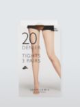 John Lewis 20 Denier Everyday Tights, Pack of 3, Almond