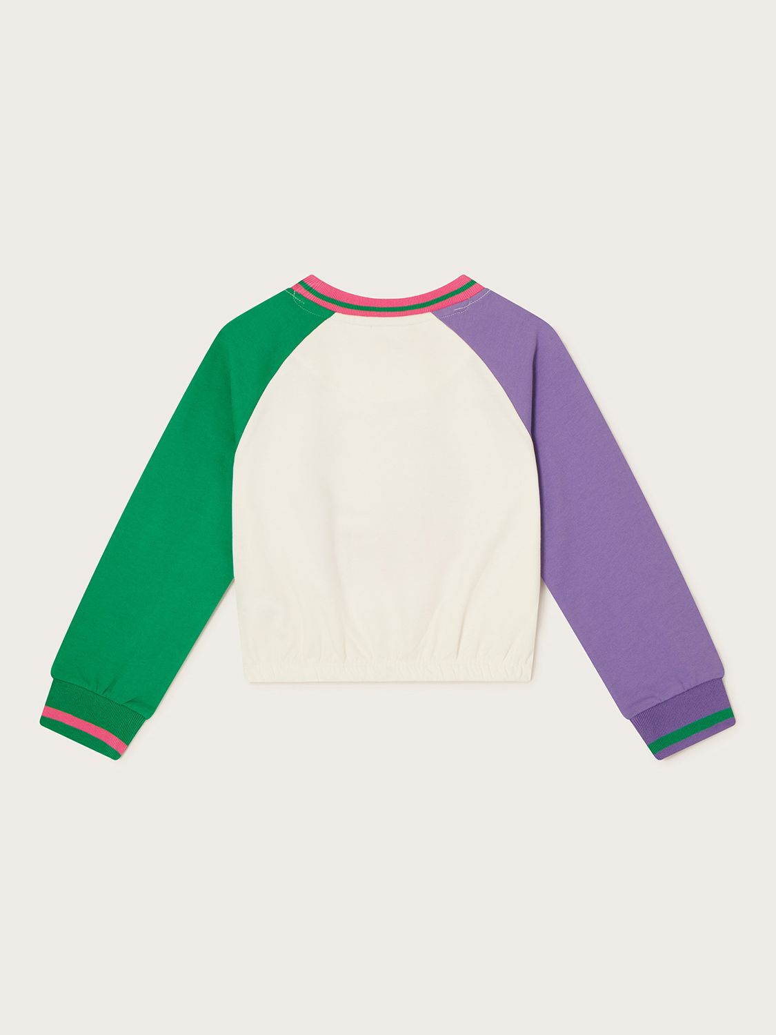 Buy Monsoon Kids' Frog Tie Waist Crop Sweatshirt, Ivory Online at johnlewis.com