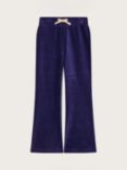 Monsoon Kids' Velour Ribbed Trousers, Blue