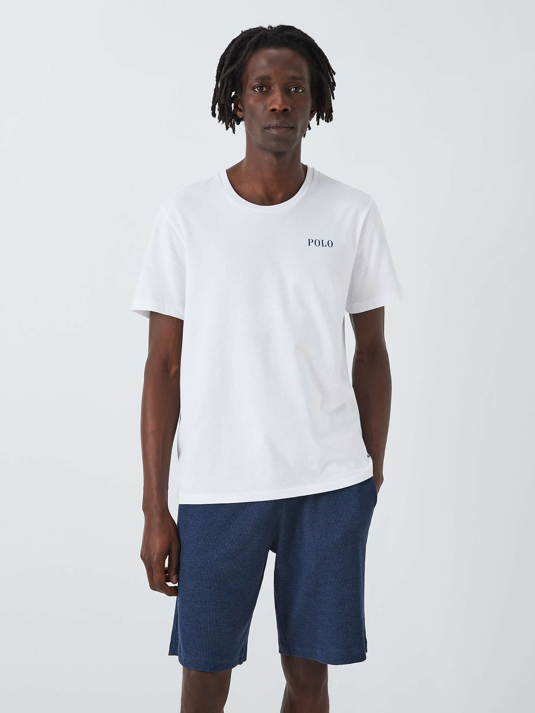 Buy Ralph Lauren Short Sleeve Crew Pyjama Top, White Online at johnlewis.com