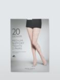 John Lewis 20 Denier Medium Support Tights, Pack of 2, Black