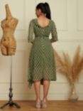 Jolie Moi Floral Print Chiffon Midi Dress, Green