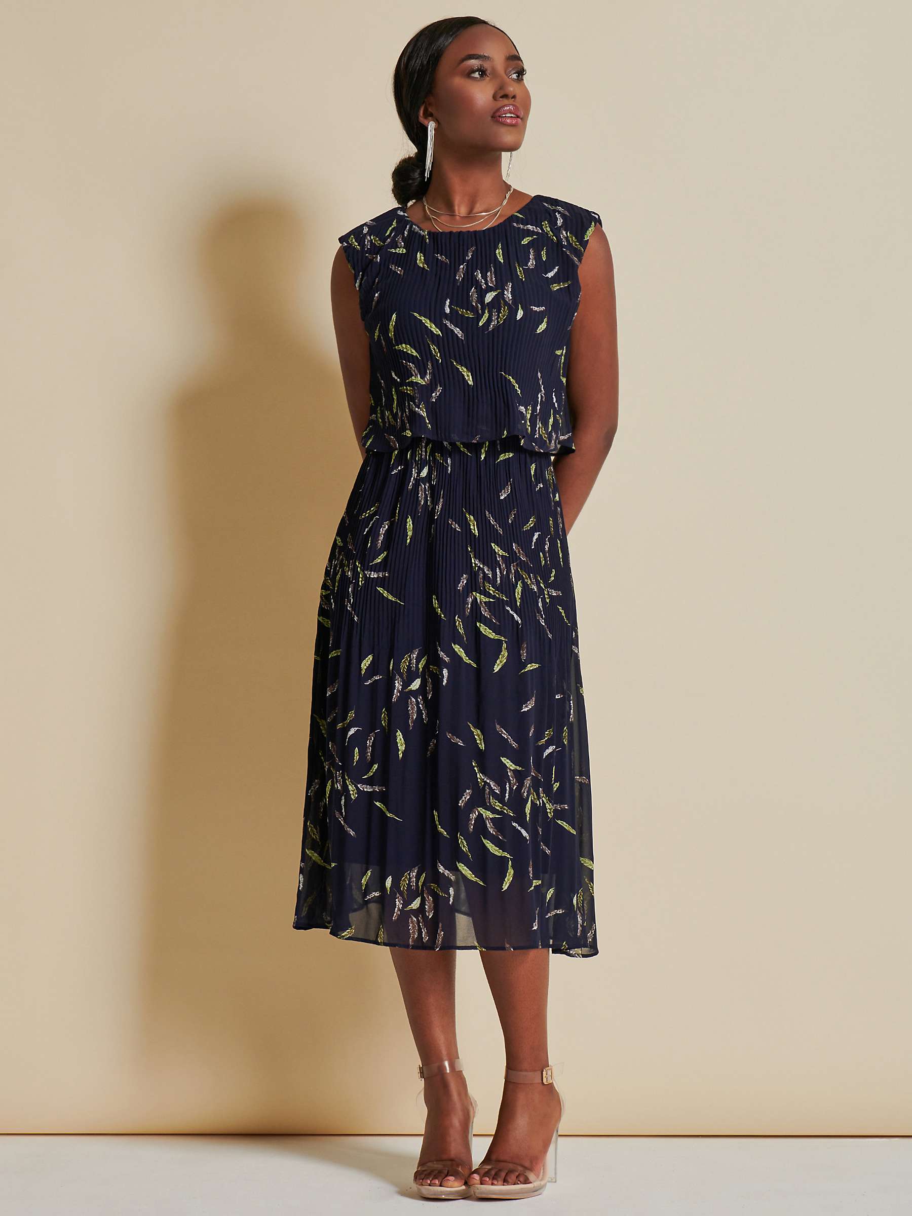 Buy Jolie Moi Chiffon Pleated Midi Dress Online at johnlewis.com