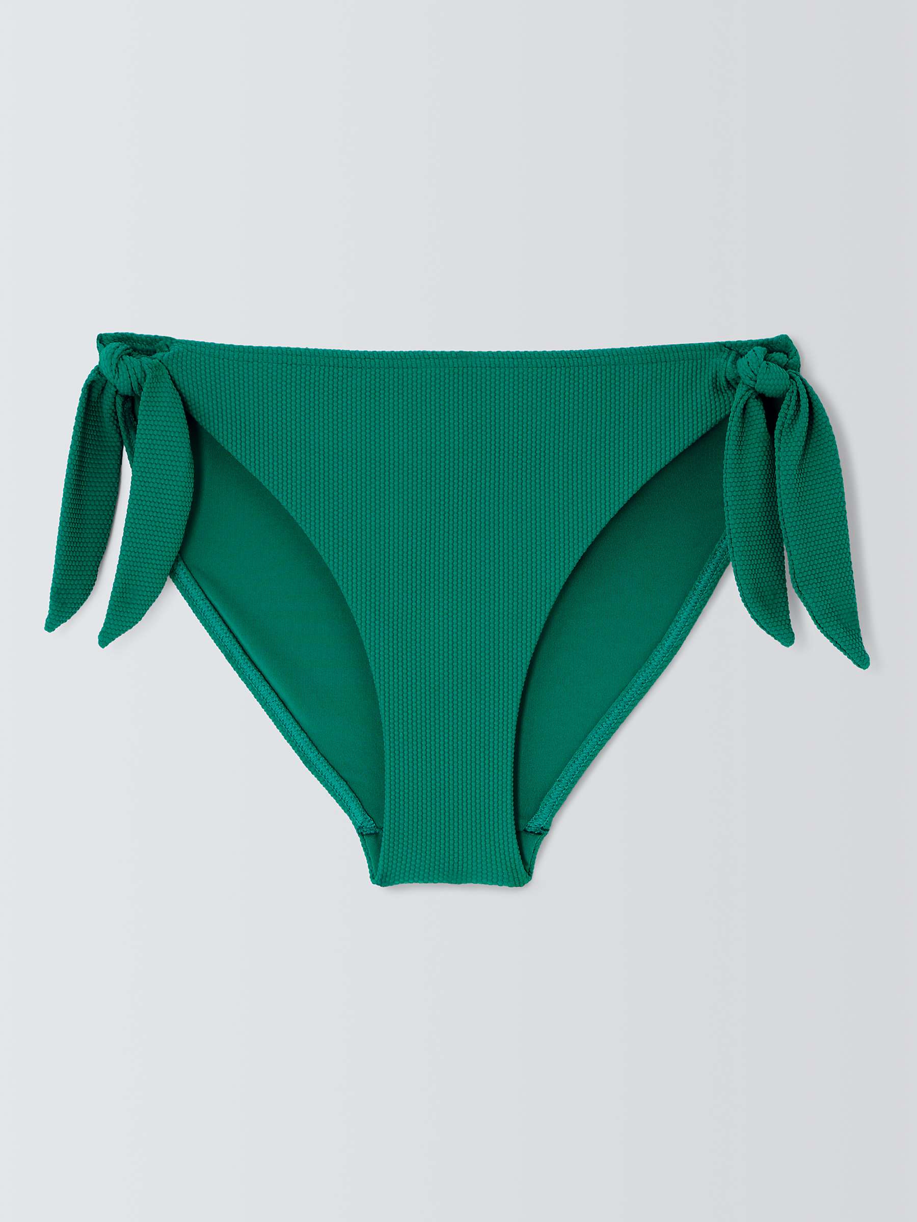 Buy John Lewis Palma Textured Side Tie Bikini Bottoms, Green Online at johnlewis.com