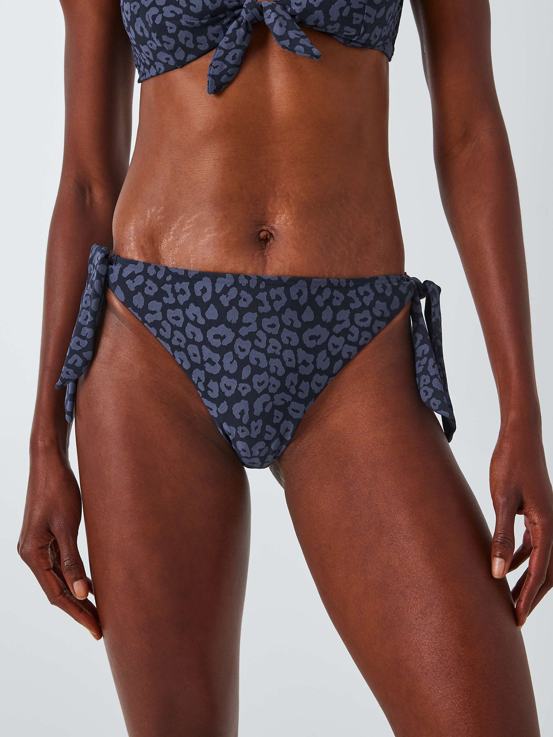 Buy John Lewis Bermuda Side Tie Bikini Bottoms, Navy Online at johnlewis.com