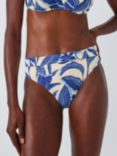John Lewis Ayanna Leaf Print Bikini Bottom, Light Blue